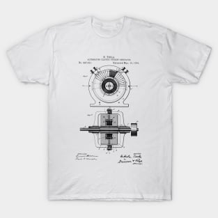 Tesla AC Electric Generator Patent 1891 T-Shirt